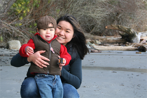 Caleb and Mommy at East Sooke Park