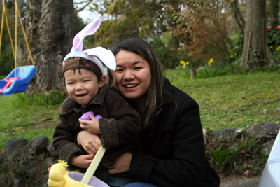 The Easter Caleb and his Momby!