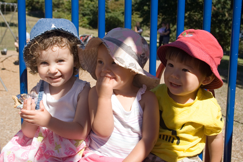 Keira, Olivia and Caleb - long time buddies