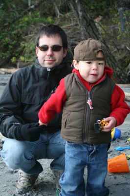 Caleb and Daddy at East Sooke Park