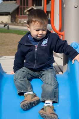 On the slide