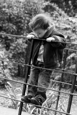 Boy on a bridge