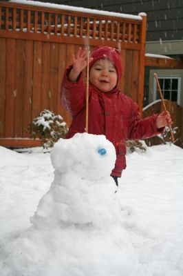 Making a snowman